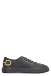 FERRAGAMO LEATHER LOW-TOP SNEAKERS,11131489