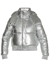 OFF-WHITE SILVER PADDED COAT,11131537