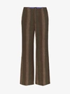 ASAI ASAI HIGH WAIST FLARED STRIPED TROUSERS,WRM3K357GREEN14072803