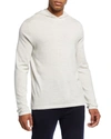 Vince Wool & Cashmere Pullover Hoodie In H White