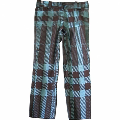 Pre-owned Burberry Metallic Trousers