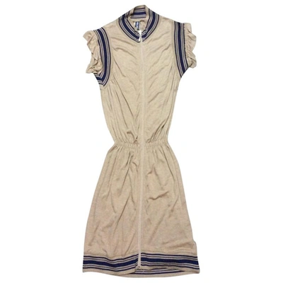 Pre-owned Jean Paul Gaultier Mid-length Dress In Beige