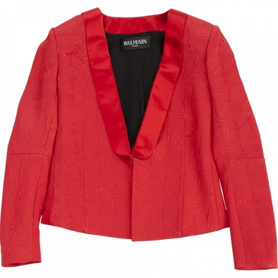 Pre-owned Balmain Red Jacket