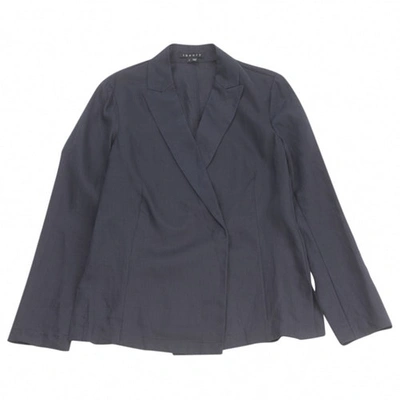Pre-owned Theory Jacket In Navy
