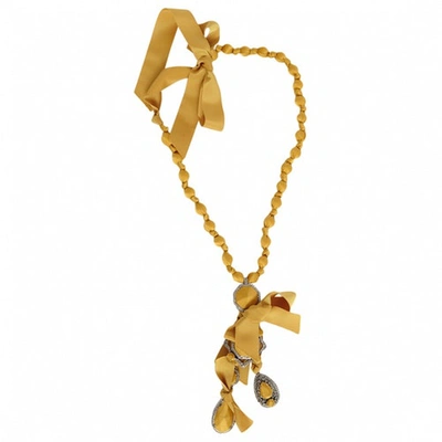Pre-owned Lanvin Necklace In Yellow