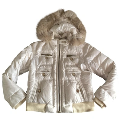 Pre-owned Fay Biker Jacket In White