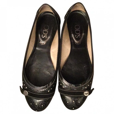 Pre-owned Tod's Ballet Pumps In Black