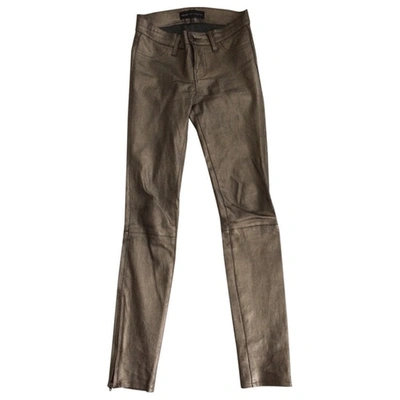 Pre-owned J Brand Slim Jeans In Metallic