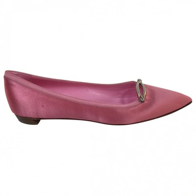 Pre-owned Sergio Rossi Ballet Flats In Pink