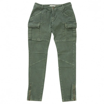 Pre-owned Maje Slim Jeans In Green