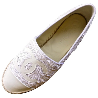 Pre-owned Chanel Espadrilles In White