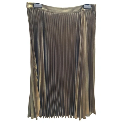 Pre-owned A.l.c Mid-length Skirt In Gold