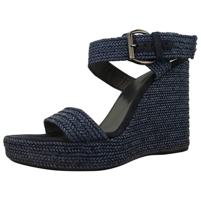 Pre-owned Stuart Weitzman Sandals In Blue