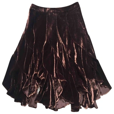 Pre-owned Matthew Williamson Mid-length Skirt In Brown