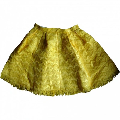 Pre-owned Msgm Mini Skirt In Yellow
