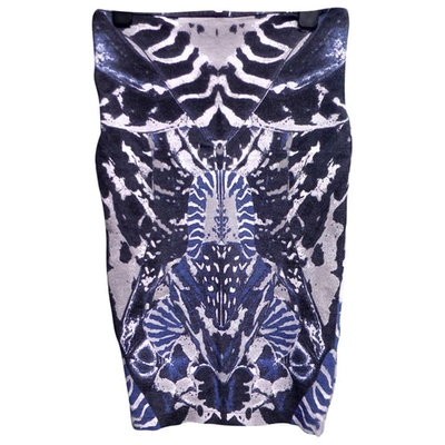 Pre-owned Mcq By Alexander Mcqueen Mid-length Skirt In Blue