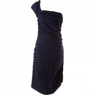 Pre-owned Lanvin Mid-length Dress In Navy