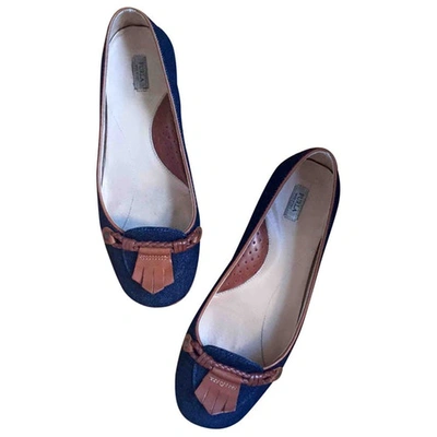 Pre-owned Furla Ballet Flats In Blue