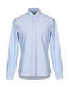 Xacus Cutaway Collar Button-up Shirt In Sky Blue