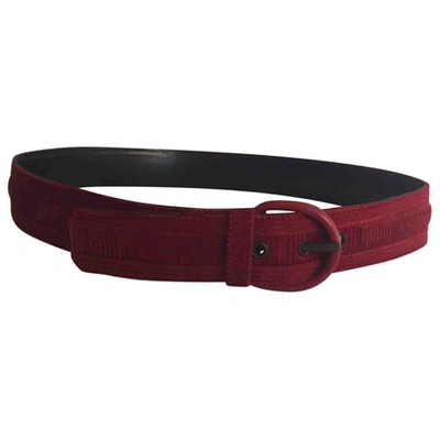 Pre-owned Versace Belt In Red