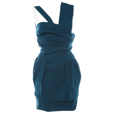 Pre-owned Preen By Thornton Bregazzi Mini Dress In Blue