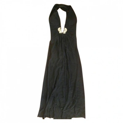 Pre-owned Roberto Cavalli Maxi Dress In Black