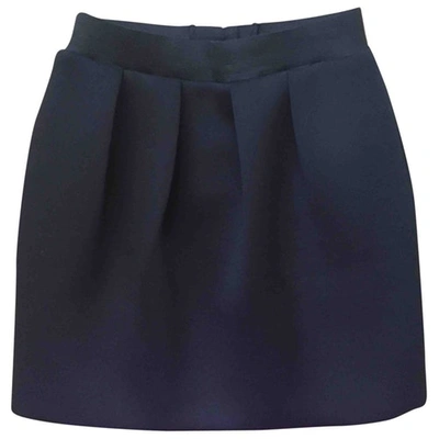 Pre-owned Msgm Mini Skirt In Black