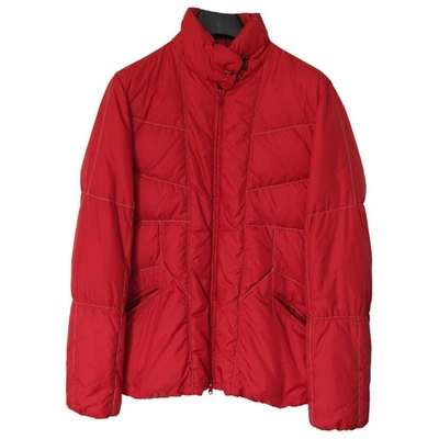 Pre-owned Fay Biker Jacket In Red