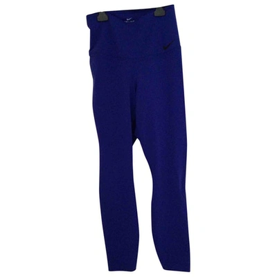 Pre-owned Nike Blue Trousers