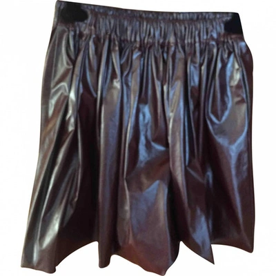 Pre-owned Msgm Mid-length Skirt In Burgundy