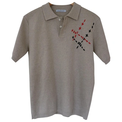 Pre-owned Jw Anderson Polo Shirt In Beige