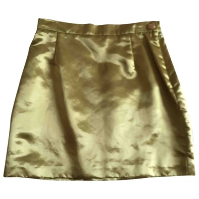Pre-owned Alexander Terekhov Mini Skirt In Gold