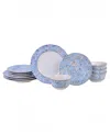 222 Fifth Cleremont 12 Pc. Dinnerware Set, Service For 4 In Blue