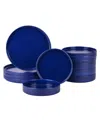 222 Fifth Kaden 12 Pc. Dinnerware Set, Service For 4 In Blue