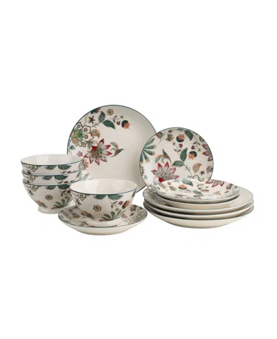 222 Fifth Perse 12-pc. Dinnerware Set, Service For 4 In White