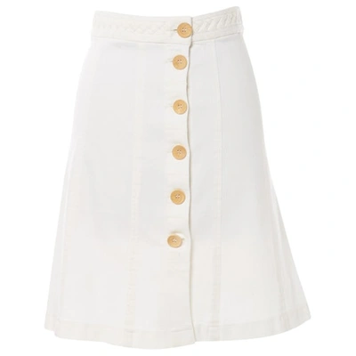 Pre-owned L Agence Mini Skirt In White
