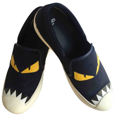 Pre-owned Fendi Trainers In Navy