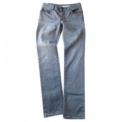 Pre-owned Donna Karan Straight Jeans In Grey