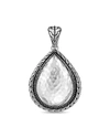 JOHN HARDY CLASSIC CHAIN HAMMERED BLACK SPINEL PEAR PENDANT,PROD224991306