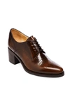The Office Of Angela Scott Miss Button Derby Mid-heel Oxfords In Mahogany