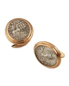 JORGE ADELER MEN'S 18K ROSE GOLD ANCIENT JUPITER COIN CUFFLINKS,PROD225850266