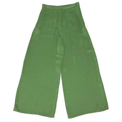 Pre-owned Acne Studios Straight Pants In Green