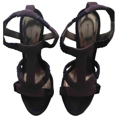 Pre-owned Bottega Veneta Leather Sandals In Purple