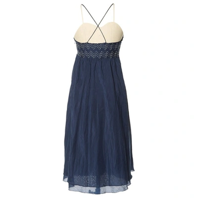 Pre-owned Dagmar Mid-length Dress In Navy