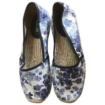 Pre-owned Michael Kors Cloth Ballet Flats In Blue