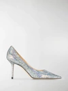Jimmy Choo Love 85 Pumps In Silver