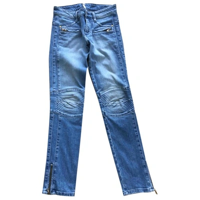 Pre-owned Acquaverde Straight Pants In Blue