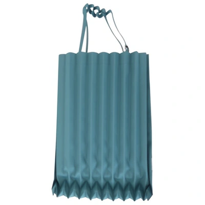 Pre-owned Issey Miyake Tote In Turquoise