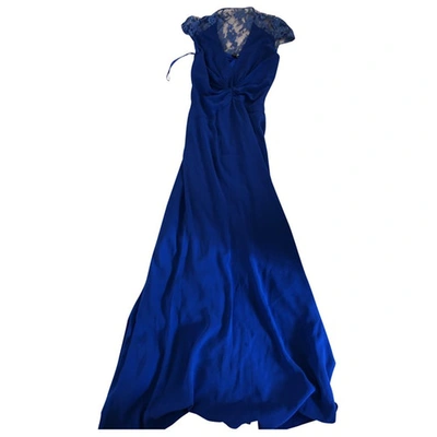 Pre-owned Reem Acra Mid-length Dress In Blue