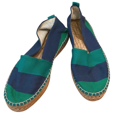 Pre-owned Diane Von Furstenberg Cloth Espadrilles In Blue